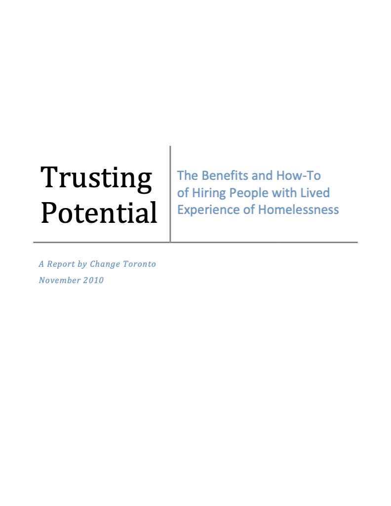 Trusting Potential - Benefits of Hiring People with Lived Experience